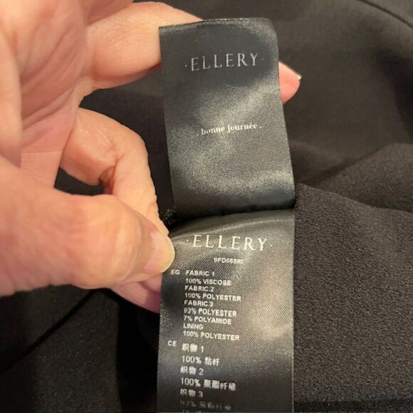 Ellery Calabasas Zip Front Snake Panel Black Dress Full Skirt Size 2 - Picture 9 of 16